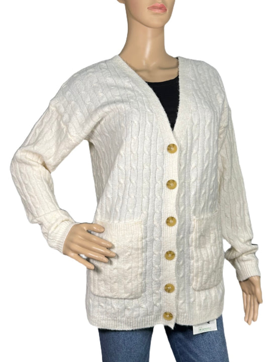 HIPPIE ROSE Baby-Cable-Knit Button Front Cardigan