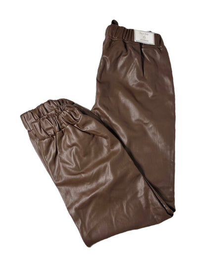TINSELTOWN Faux Leather Jogger Pants