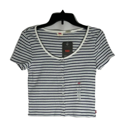 LEVI'S Britt Snap-Front Short Sleeve Top