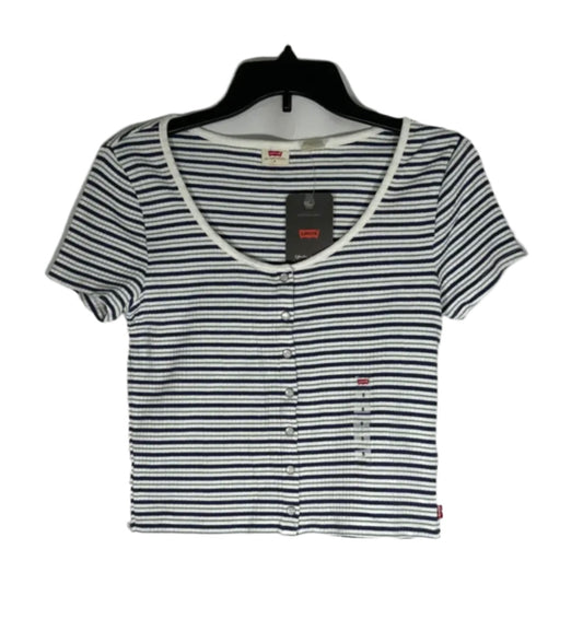 LEVI'S Britt Snap-Front Short Sleeve Top