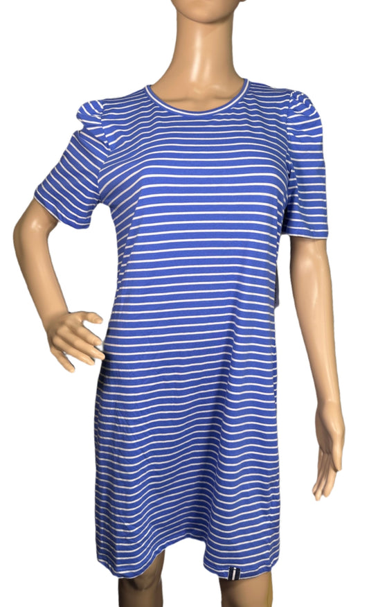 COURT & ROWE Short Sleeve Thin Classic Stripe Knit Dress