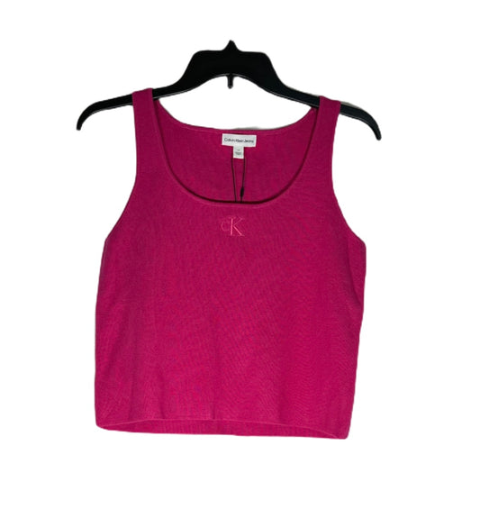 CALVIN KLEIN Embroidered Logo Cropped Tank Top