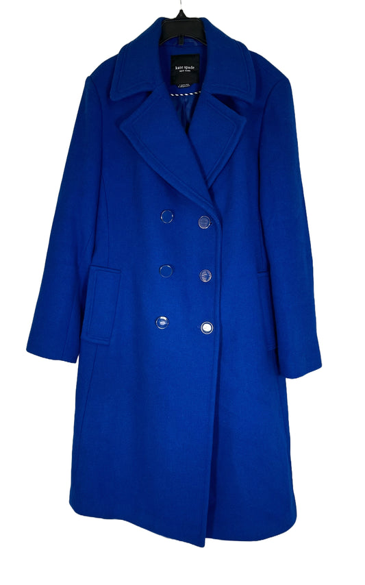 KATE SPADE NEW YORK Double Breasted Wool Blend Peacoat