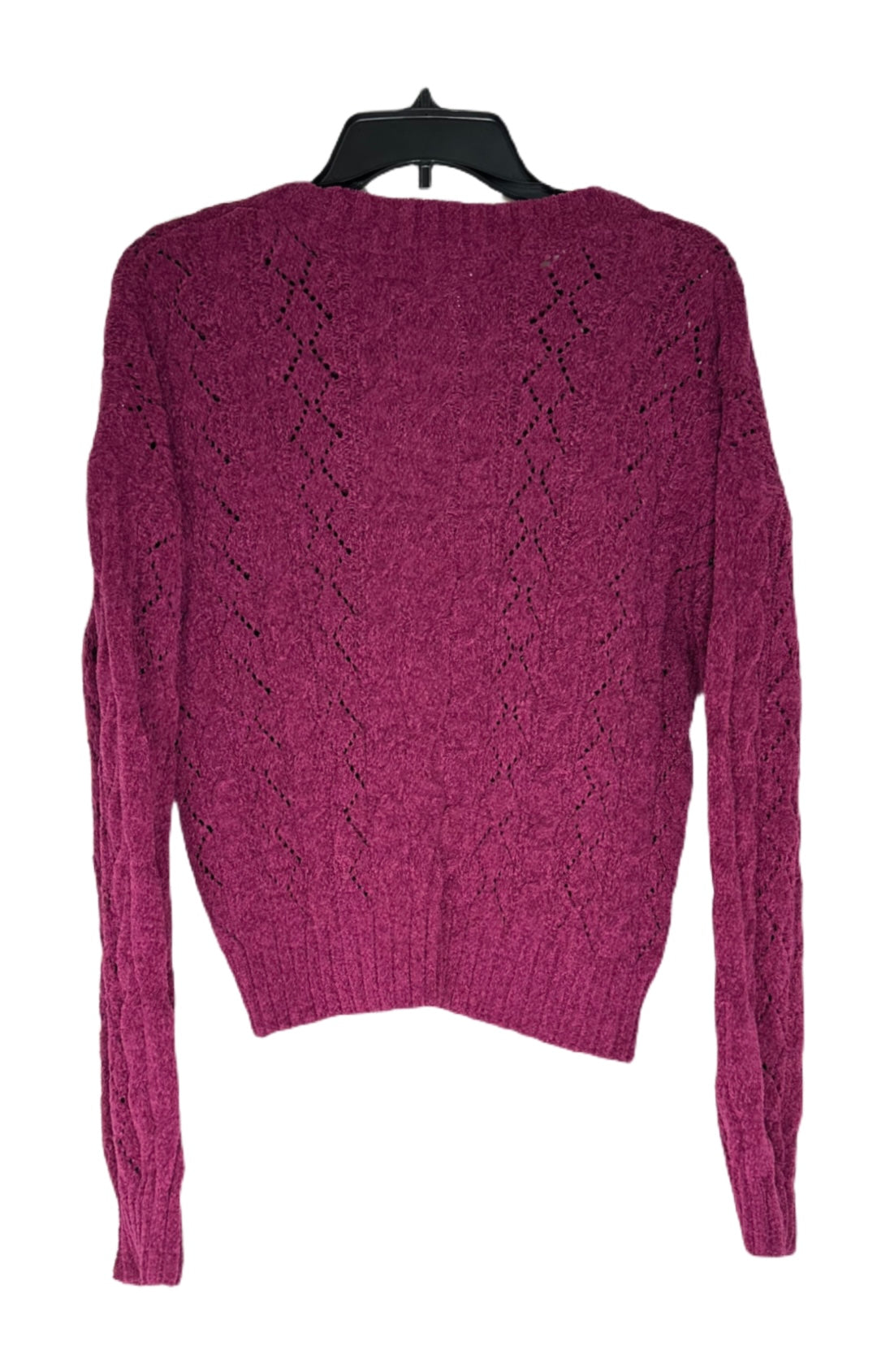 HIPPIE ROSE Crewneck Cozy Chenille Cable-Knit Sweater