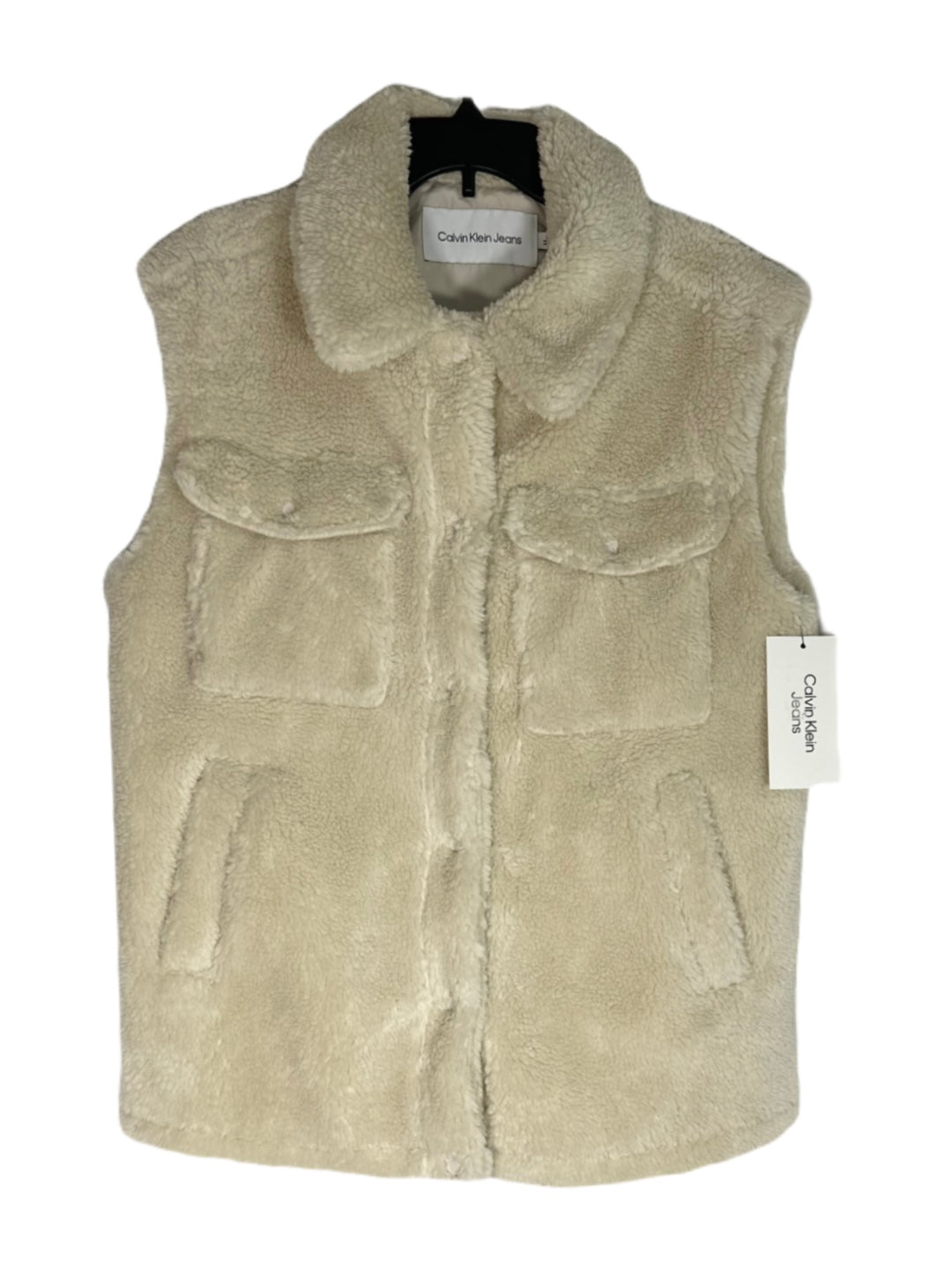 CALVIN KLEIN Woman’s Sherpa Snap-Front Vest