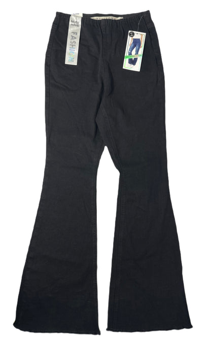 TINSELTOWN Pull-On Frayed-Hem Flare-Leg Denim Jeans