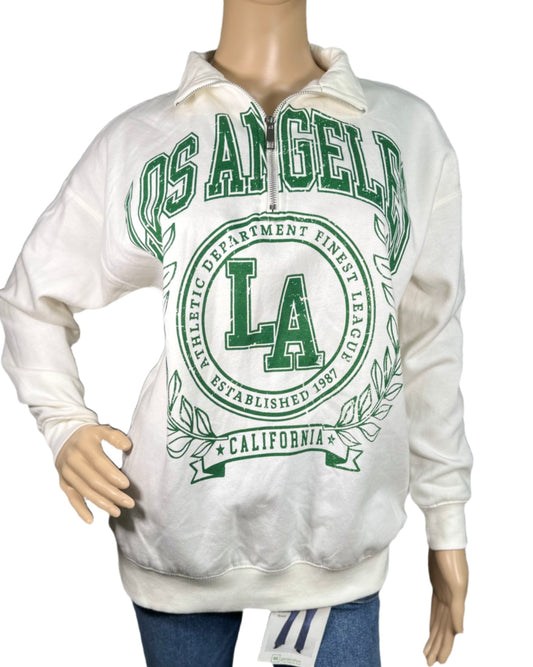 SELF ESTEEM Oversized Quarter Zip “Los Angeles” Sweater
