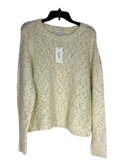 Calvin Klein Women's Long Sleeve Crewneck Metallic Sweater