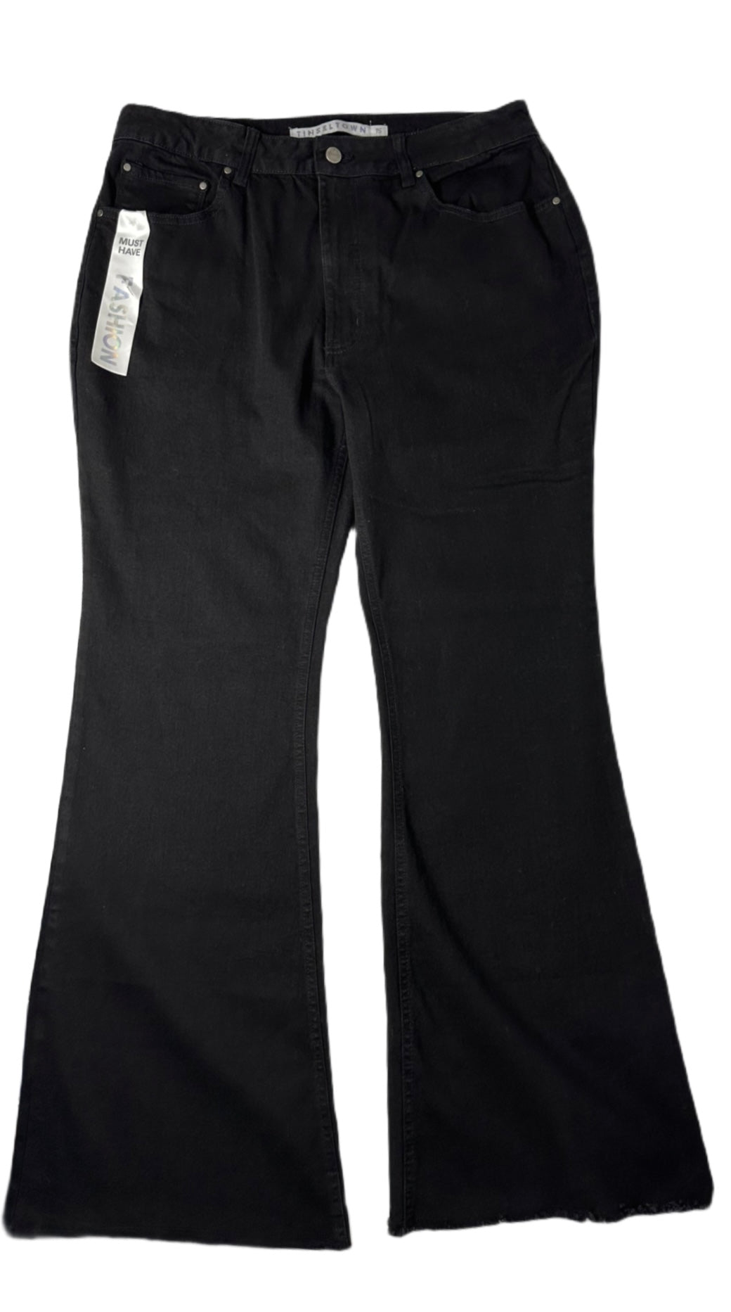 TINSELTOWN High-Rise Straight Leg Flare Jeans