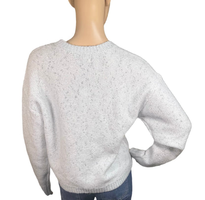 Calvin Klein Women's Long Sleeve Crewneck Metallic Sweater