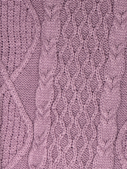 HIPPIE ROSE V-Neck Cable-Knit Sweater