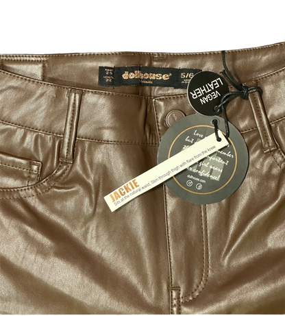 DOLLHOUSE Faux-Leather Flare Pants