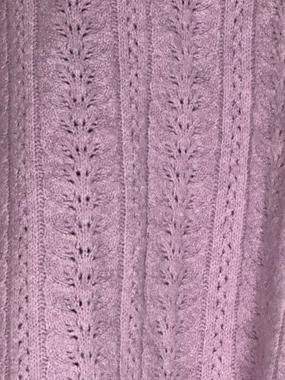HIPPIE ROSE Crewneck Pointelle-Knit Sweater