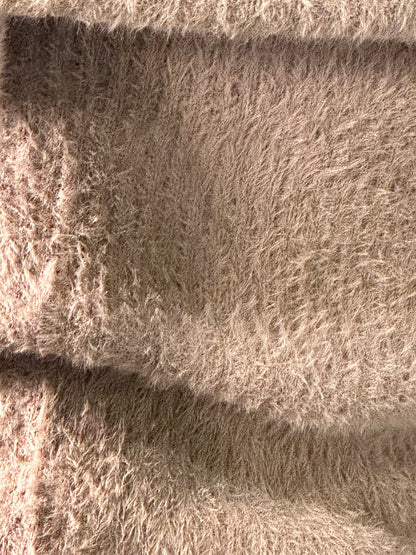 HIPPIE ROSE Eyelash-Knit Off-The-Shoulder Sweater