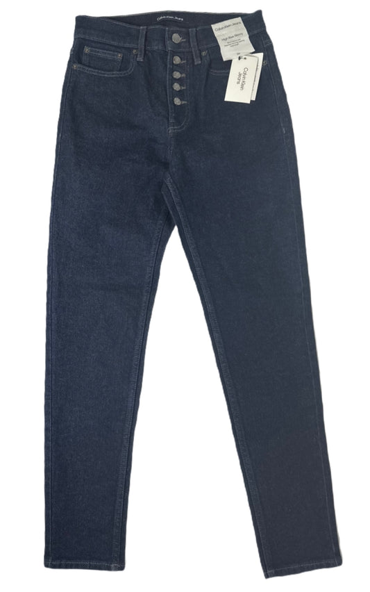 CALVIN KLEIN High-Rise Button Fly Skinny Jeans