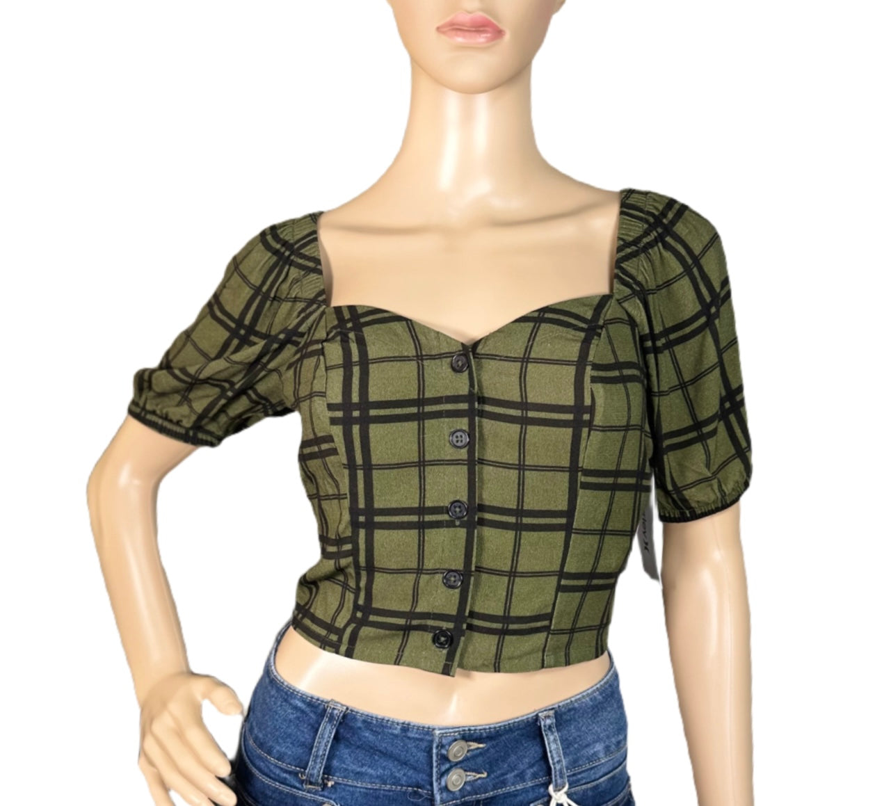 HURLEY Checkered Crop Top
