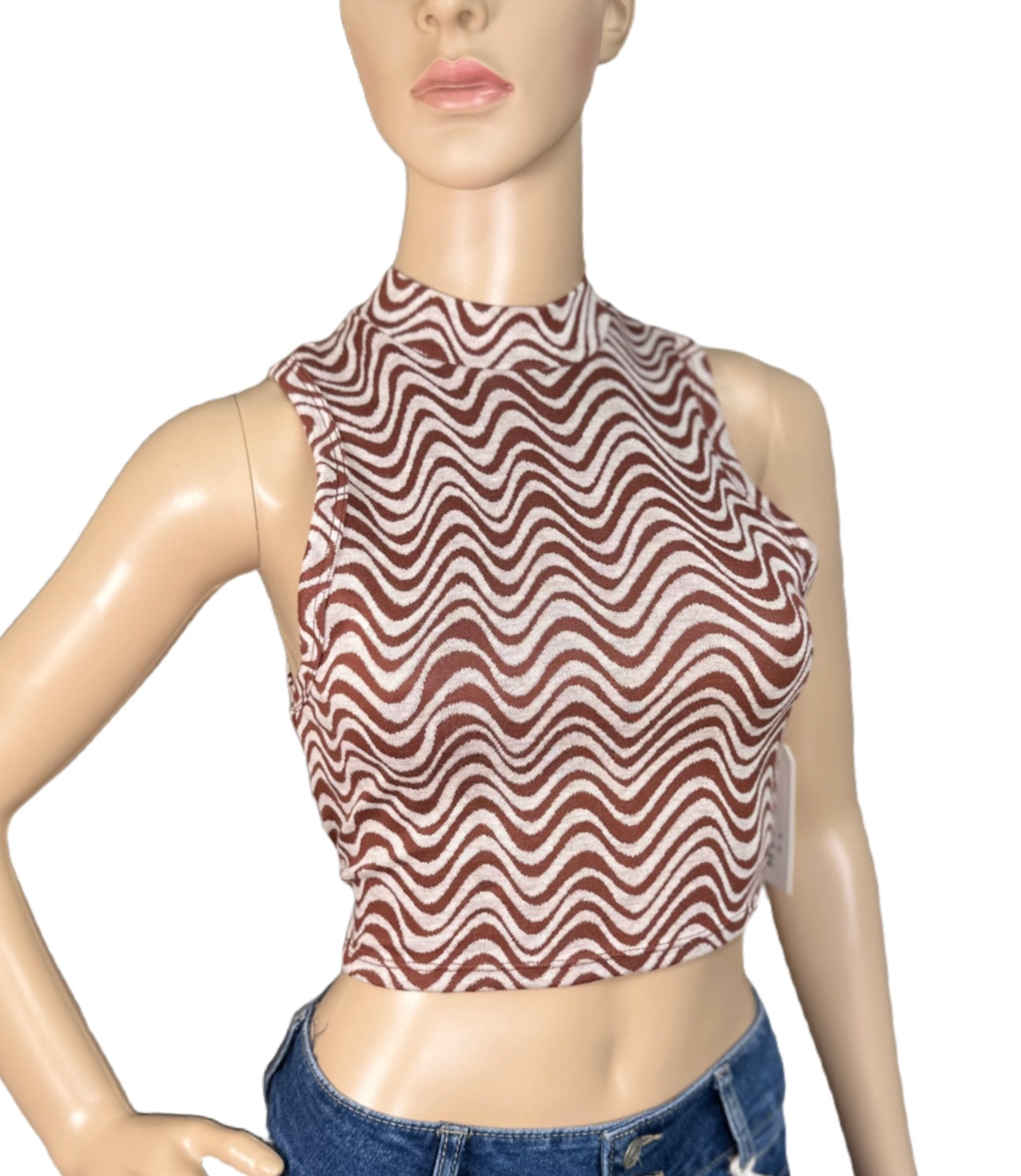 BILLABONG Wavey Babe Mock-Neck Crop Top