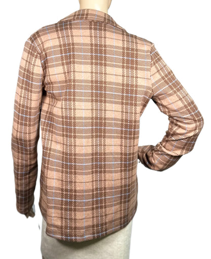 SELF ESTEEM Plaid Knit Blazer