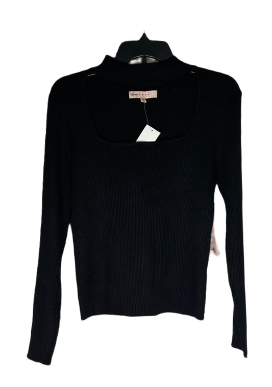 CRAVE FAME Cutout Mock-Turtleneck Top