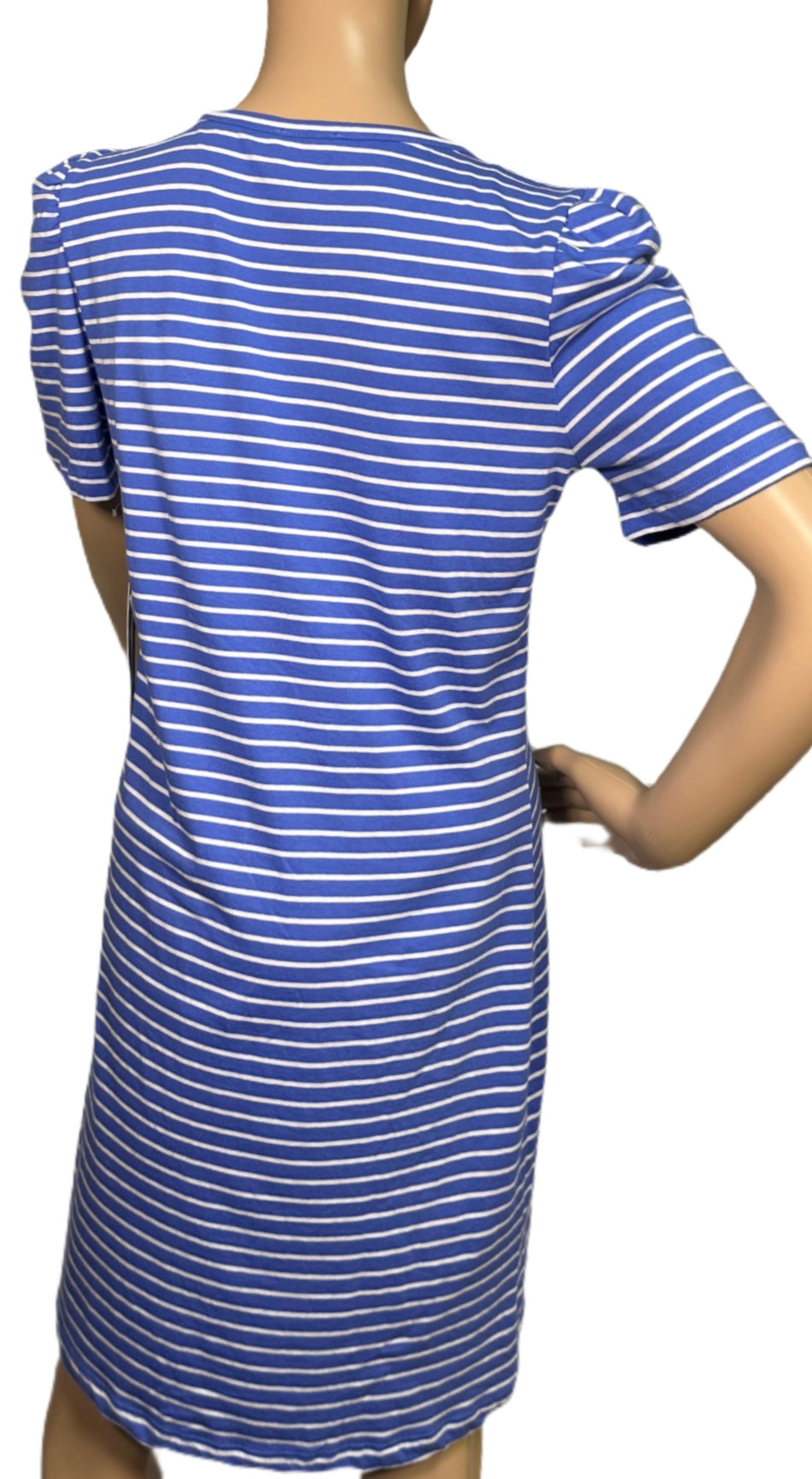 COURT & ROWE Short Sleeve Thin Classic Stripe Knit Dress