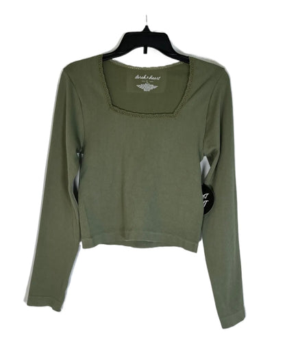 PLANET HEART Lace-Trimmed Square-Neck Seamless Top