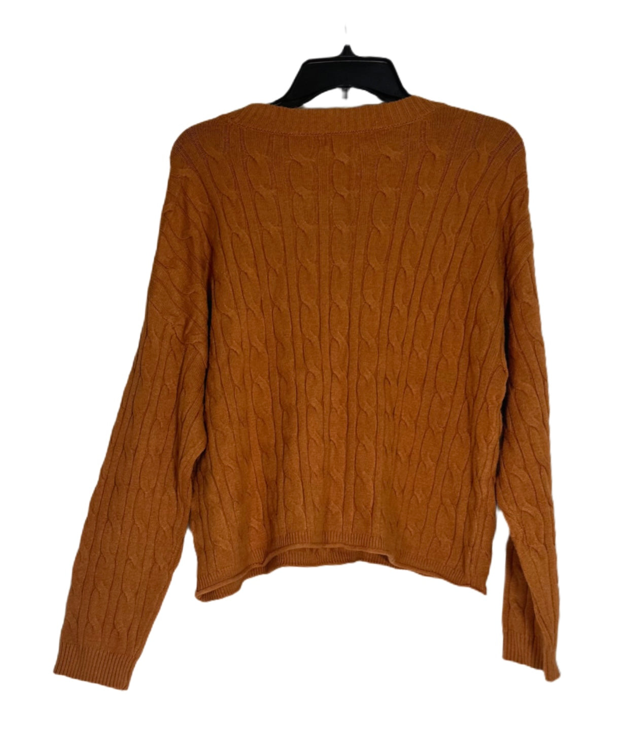 CALVIN KLEIN Lightweight Cable Knit Cropped Crewneck Sweater