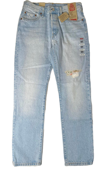 LEVI’S Women’s 501 Original-Fit Straight Leg She’s Crafty Jeans