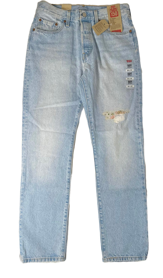 LEVI’S Women’s 501 Original-Fit Straight Leg She’s Crafty Jeans