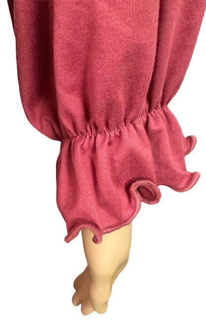 LOVE, FIRE Long-Sleeved Smocked Mini Dress
