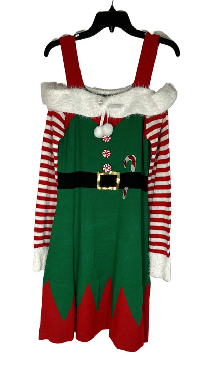 PLANET HEART Elf Cold-Shoulder Sweater Dress