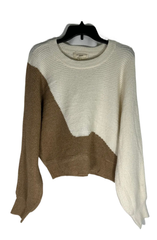 NO COMMENT Colorblocked Wave Crewneck Sweater
