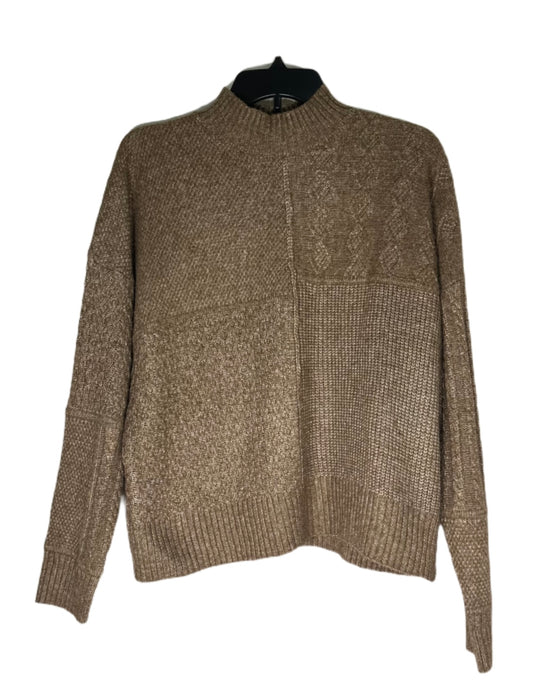 HIPPIE ROSE Mock-Neck Mixed-Stitch Sweater