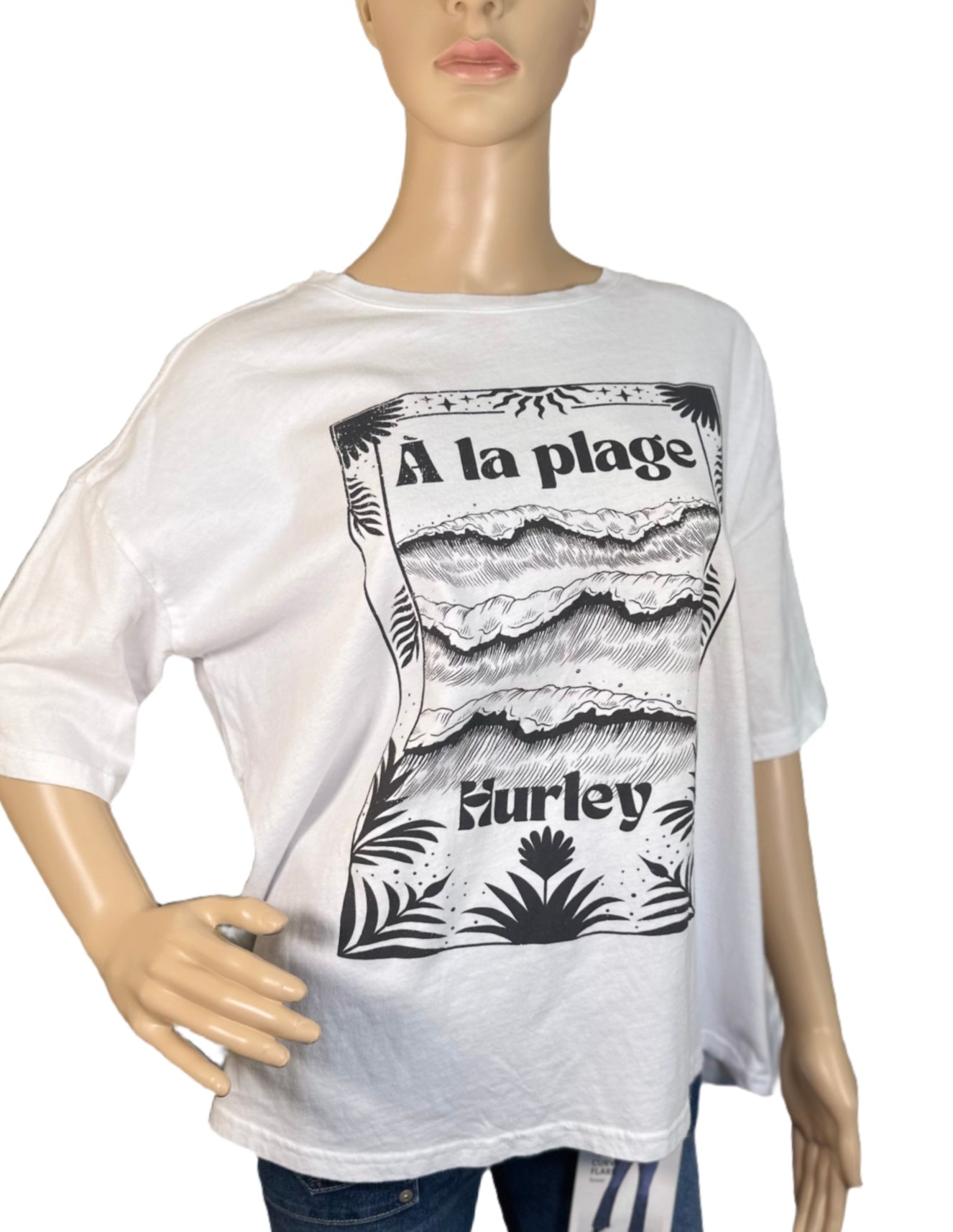 HURLEY Moon Surfer Short-Sleeve Boyfriend T-Shirt