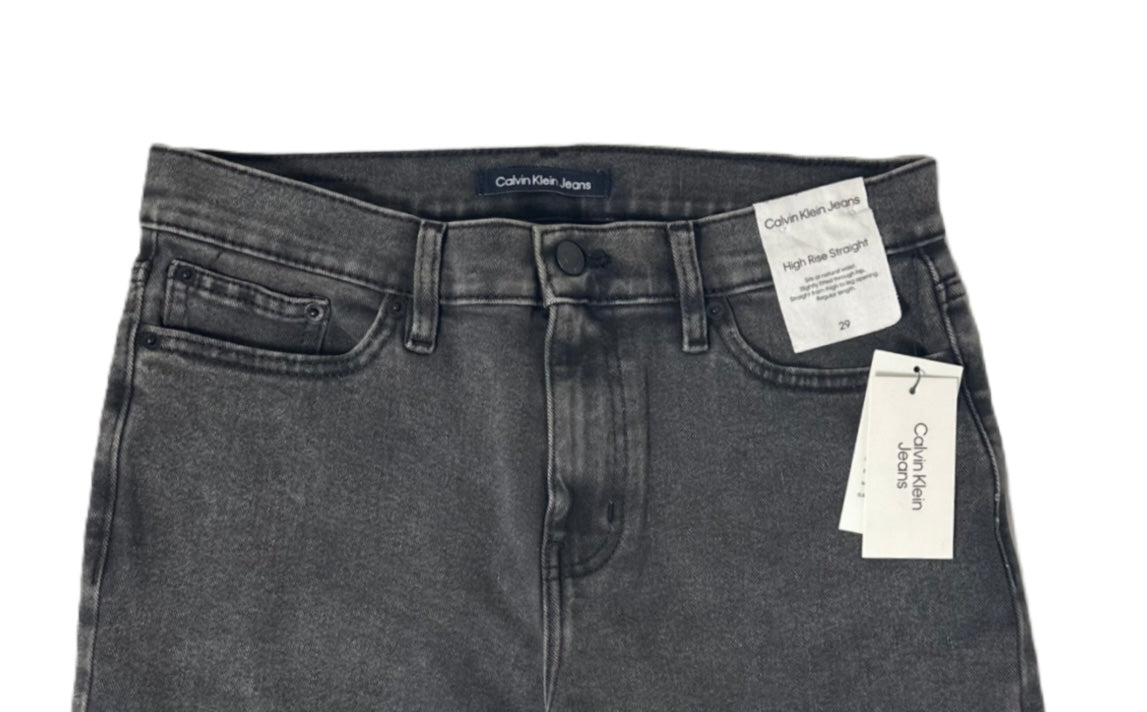 CALVIN KLEIN High-Rise Straight-Leg Jeans