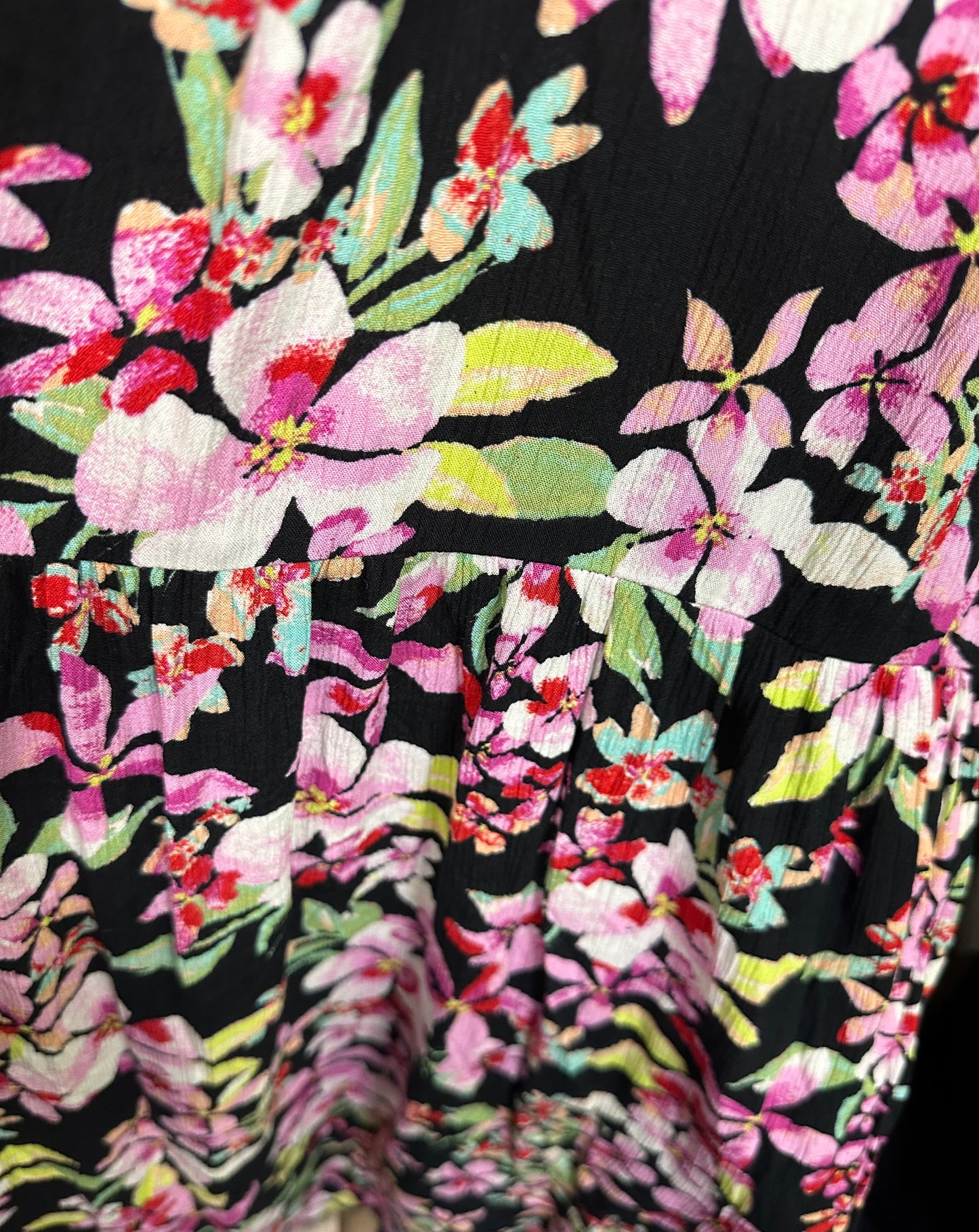 ROXY On Holiday Floral Print Anthracite New Life Dress